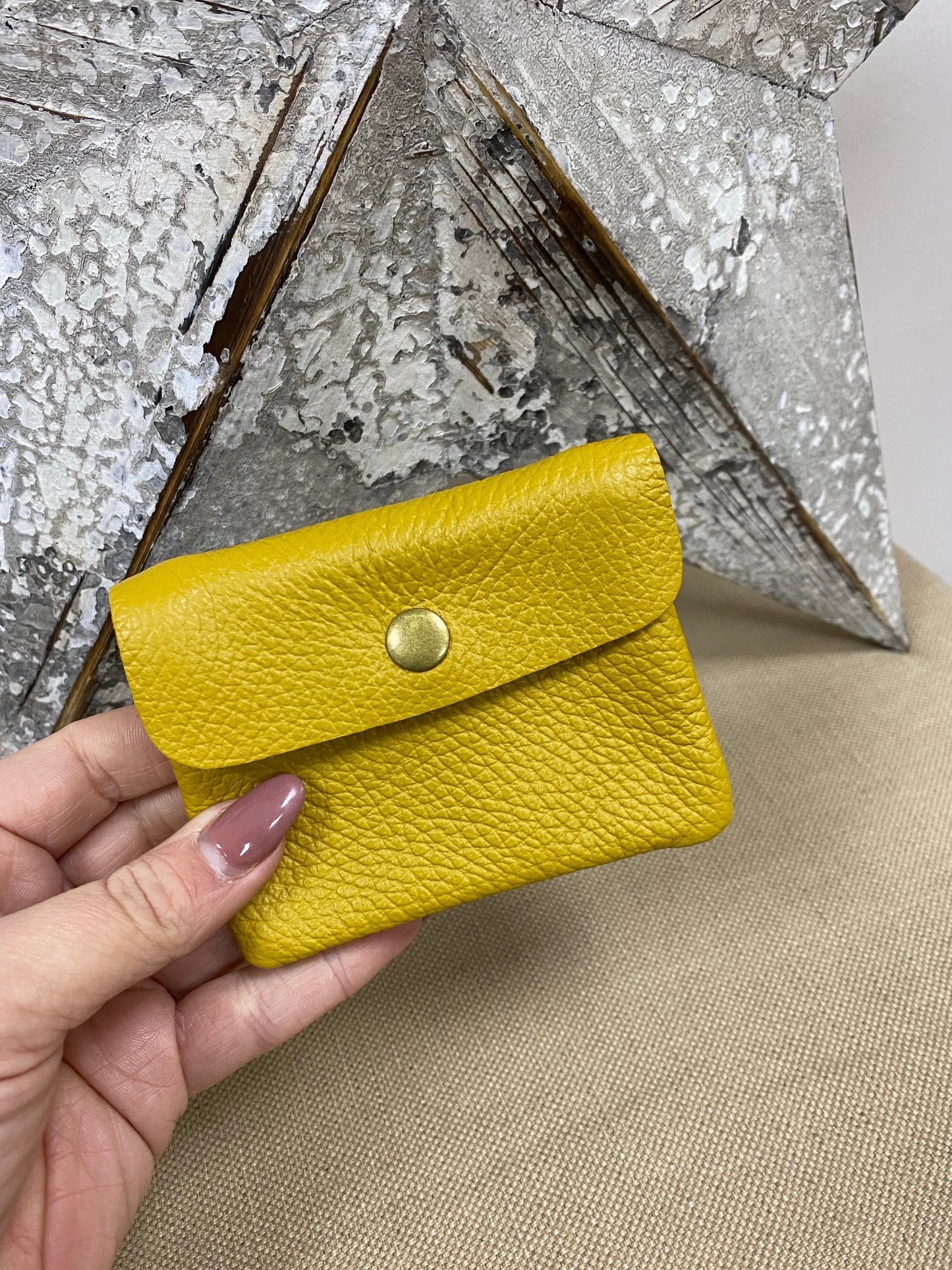 Leather Purse - Mustard