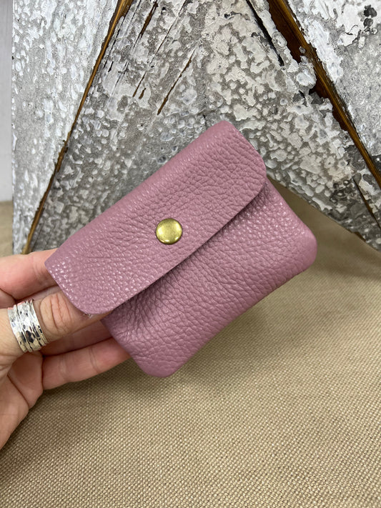 Leather Purse - Dusky Pink