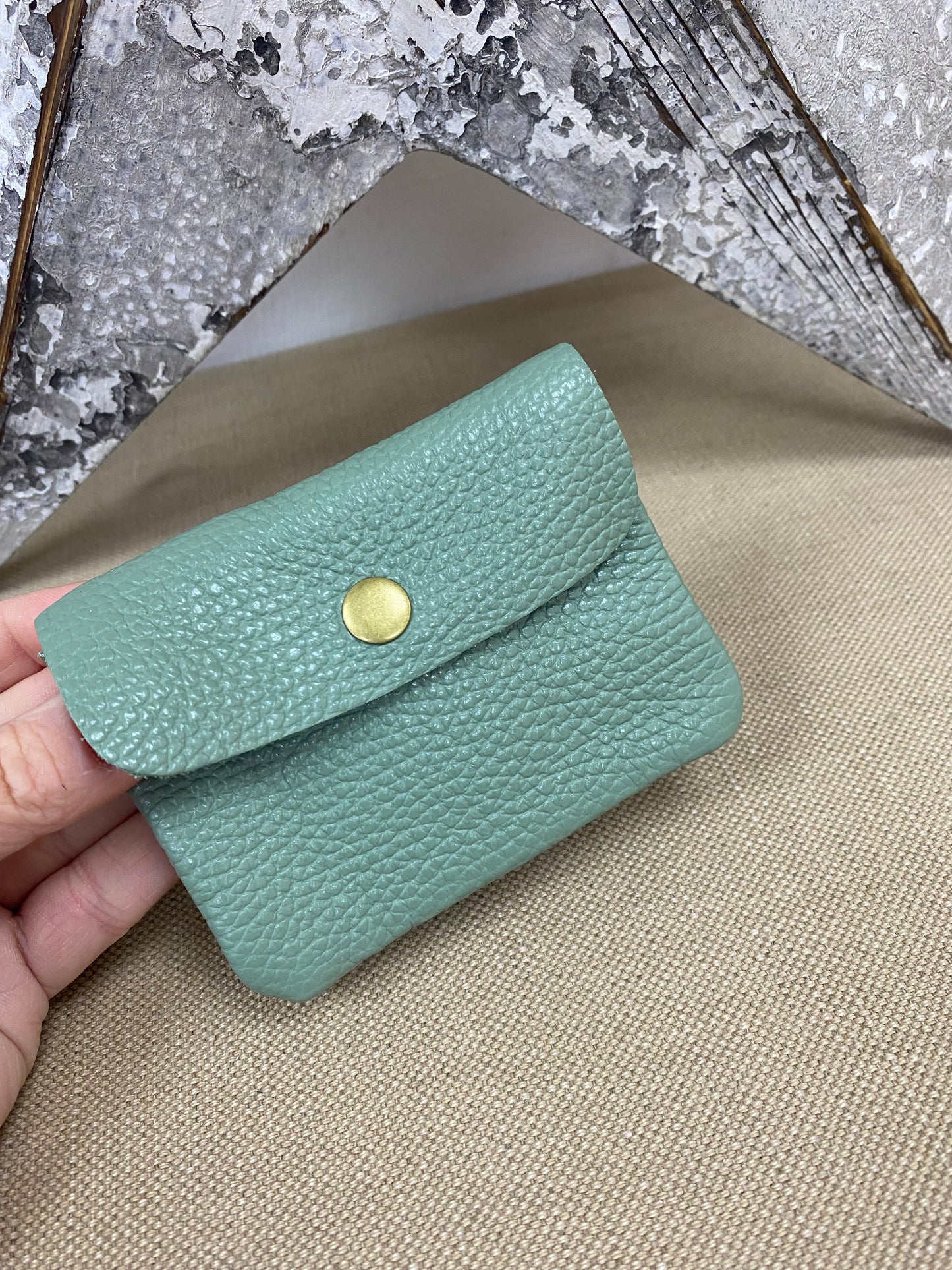 Leather Purse - Sage